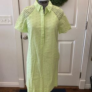 J-Crew Spring Green Eyelet Dress size 2